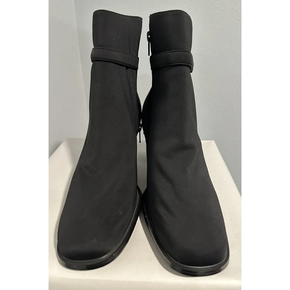 Karen Scott Boots Womens Size 7.5 Black Riser Side Zip Block Heel Bootie New